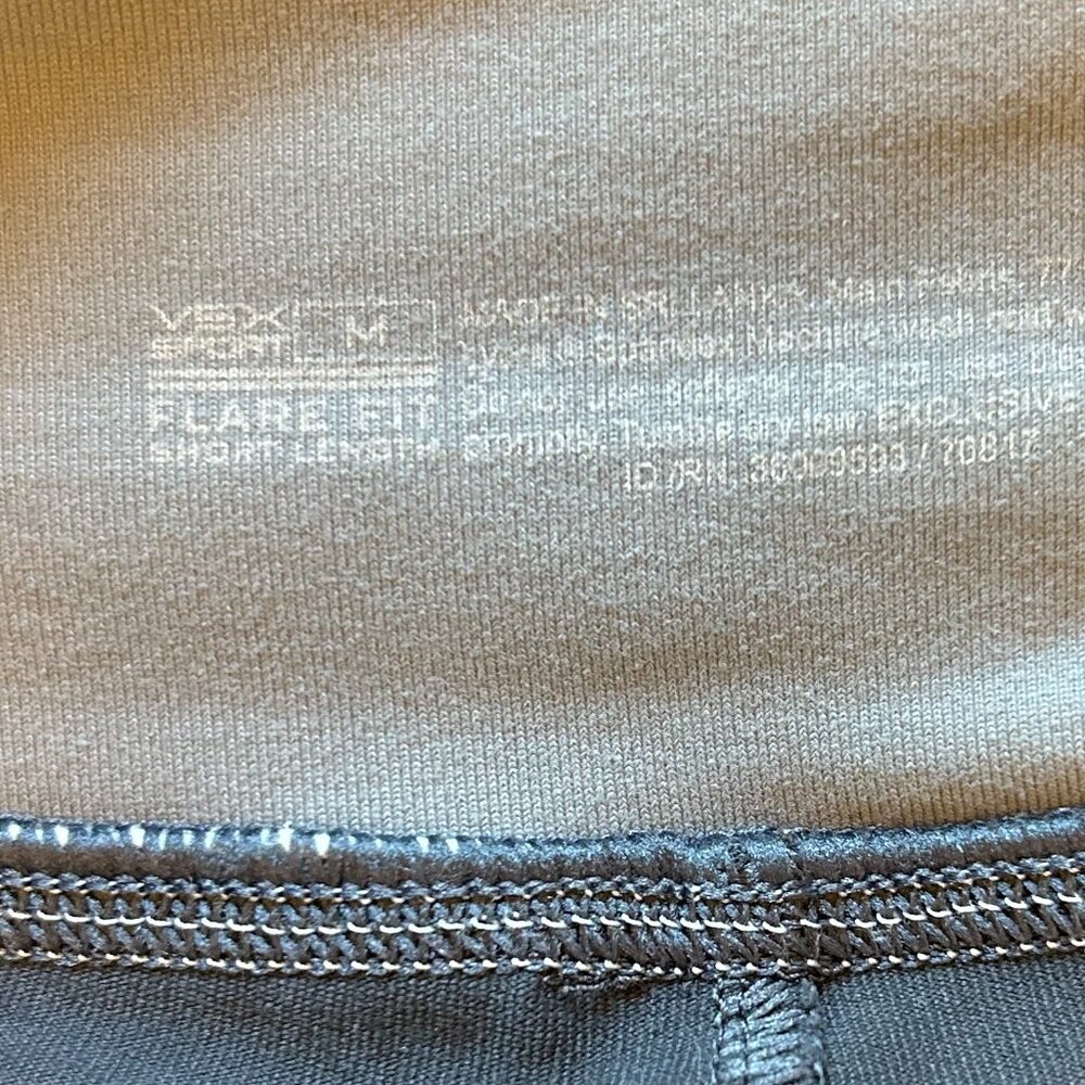 VSX Black Bootcut Flare Pants with Gray & White Waistband - Picture 9 of 11